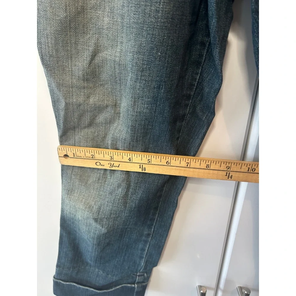 Gap Low Rise Cropped Jeans Medium Wash Double Button Denim Pants